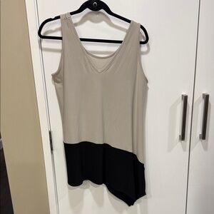 Sympli Beige and Black Tank Top